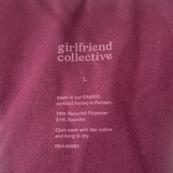 Girlfriend collective plum racerback bra - Picture 2 of 4